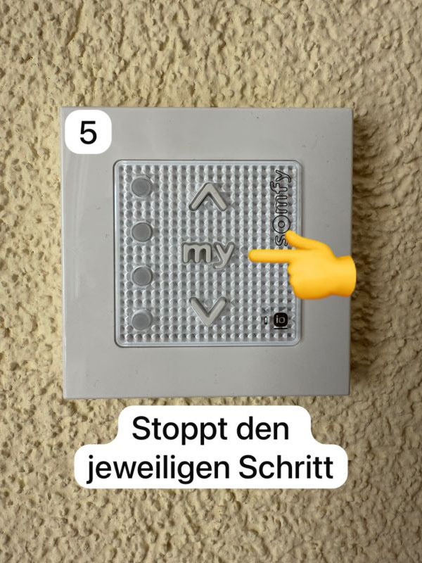 5 Stoppt den jeweiligen Schritt